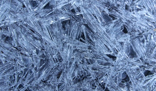 Ice crystals close-up