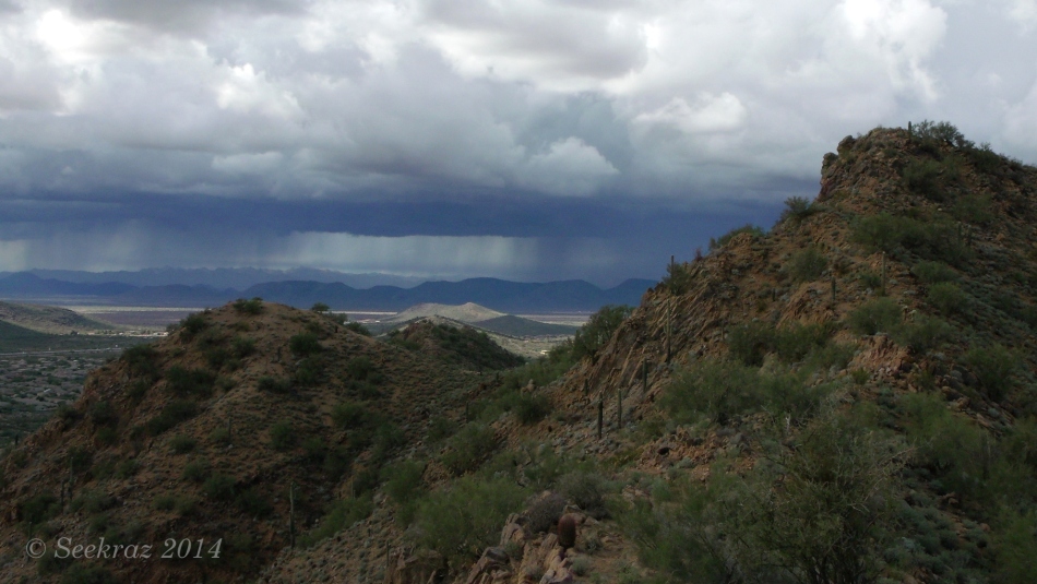 Distant rain over Desert Hills