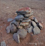 Cairn along Drinking Snake segment of Black Canyon Trail